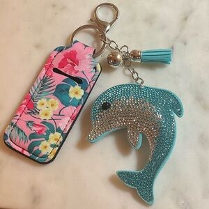 Dolphin Detachable Keychain
& Lipstick Pouch